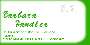 barbara handler business card